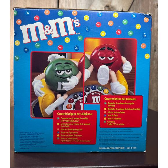 Mars M&M’s Telephone Vintage Corded Desk Phone Working Open Box Red & Green - Picture 14 of 15